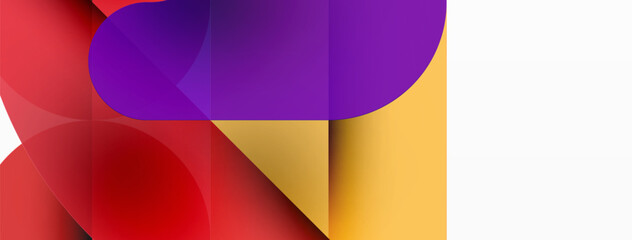 Circles and round shapes geometric minimal background. Transparent geometric shapes composition for wallpaper, banner, background or landing