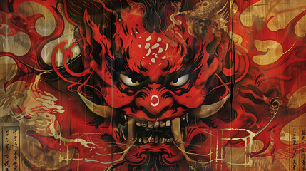 鬼をイメージしたグラフィック