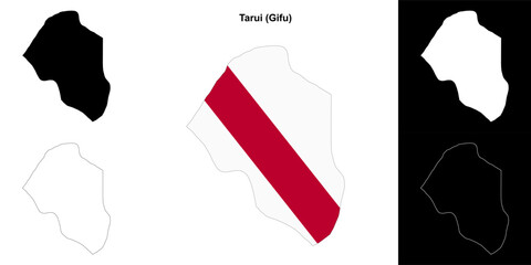 Tarui (Gifu) outline map set