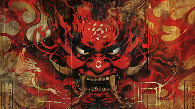 鬼をイメージしたグラフィック