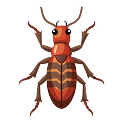 illustration of bark beetle insect on white