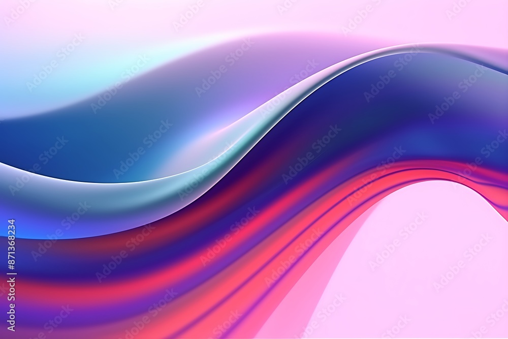 Poster abstract colorful wave background is made up of a fluid iridescent holographic neon generative ai