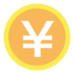 Fototapeta premium コイン 円 ¥ シンプル アイコン イラスト