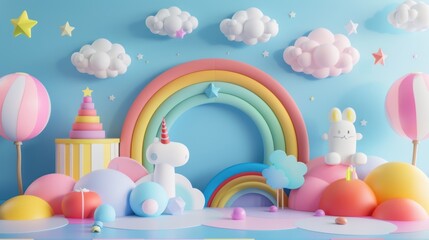 Fototapeta premium Abstract pattern background for Children's Day Children's photography corner