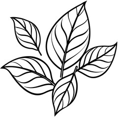 Fototapeta premium Lovely coloring pages of leaves