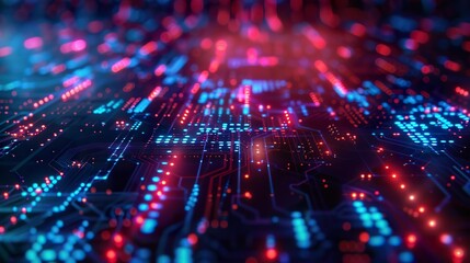 Fototapeta premium background of tech and crypto blockchain technology, use neon light colors , digital lighting , futuristic Super realistic
