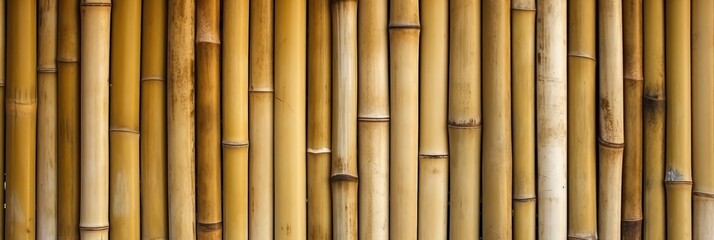 Naklejka premium Close-up of Bamboo Wall