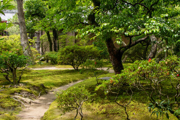 A beautifully maintained Zen garden in Japan.