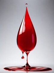 Obraz premium A unique red blood drop show casting save a life for future.concept of humanity.
