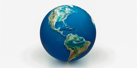 Fototapeta premium Globe of the earth isolated on white background