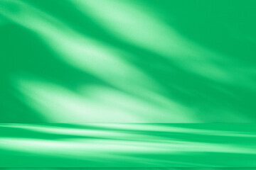 Wall interior background, studio and backdrops show products. with leaf shadow from window color beige and white. background for text insertion and presentation of product	