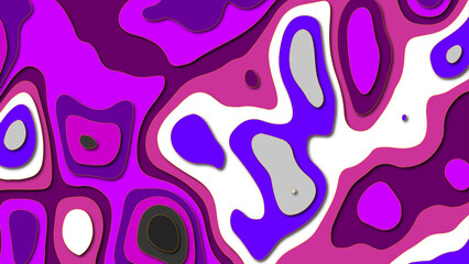 Paper cut design style blue yellow pink abstract background. Luxury pink abstract paper cut background with 3d geometry circles. 