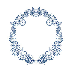 DECORATIVE ART FLORAL 49, VINTAGE FRAME MADE WITH VECTOR ILLUSTRATION STYLE