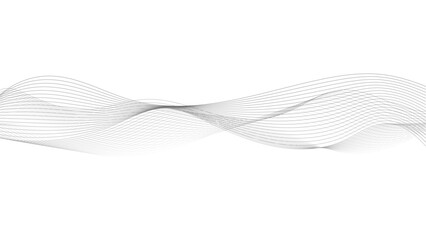 Abstract gray wave lines. Abstract gray, white smooth element swoosh speed wave modern stream transparent background. Soft waving smoke lined abstract background in white and gray colors.