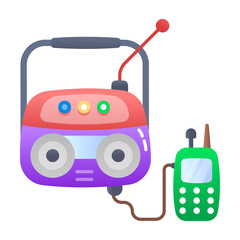 A flat style icon of transceiver devices