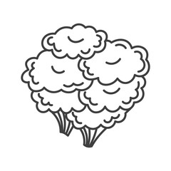 Maitake Mushroom Doodle Line Icon. Fungi sketch vector illustration. Japanese food ingredient.
