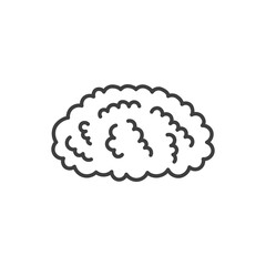 Snow or Silver Ear Fungus Line Icon. Popular Chinese cuisine and medicine mushroom. Outline vector illustration of Tremella fuciformis 