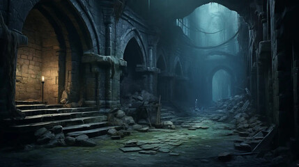 Castle Dungeon: Chilling Shadows and Echoes of Power Fantasy  wallpaper