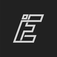 Initial Letter EI or EI  Logo, Monogram Logo letter E with I combination, design logo template, vector illustration