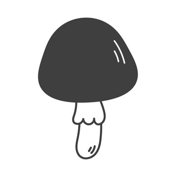 recommend clip art: Caesar's mushroom Doodle Icon. Edible Amanita caesarea. Forest fungi vector illustration.
