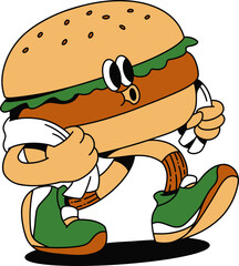 Retro Pizza Character