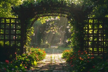 old castle in the garden