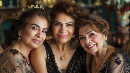 the women embrace each other sharing a moment of joy and affection
