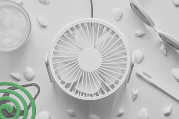 Air Conditioning Fan on White Background