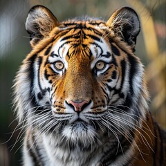 Fototapeta premium Portrait of a Sumatran Tiger (Panthera tigris altaica)