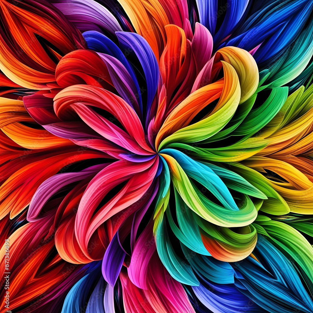 Poster colorful abstract swirls: an image with vibrant swirling colors blending seamlessly into each other,