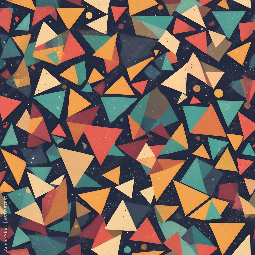 Fototapete Abstract Geometric Patterns: An image using various geometric shapes organized into an intricate and repetitive pattern.