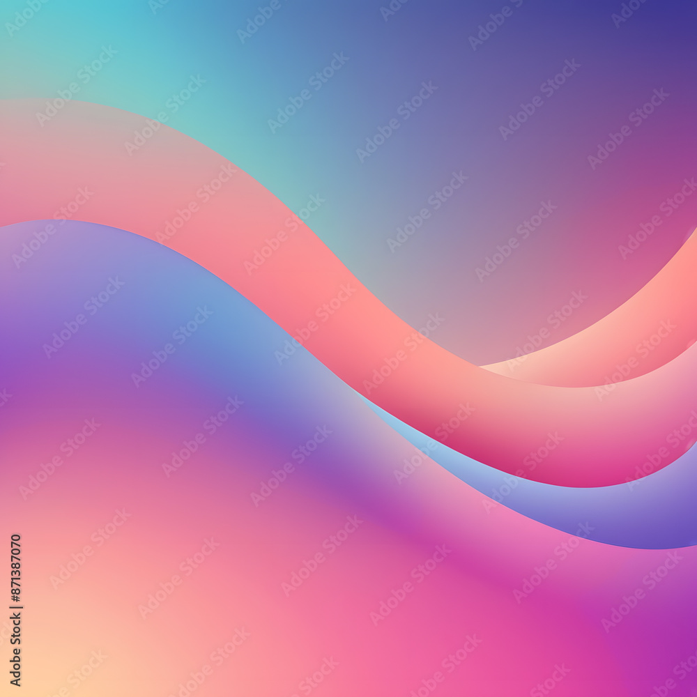 Fototapete Gradient Color Transitions:An image with smooth gradient transitions between different colors, soft and harmonious background.