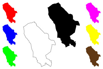 London Borough of Islington (United Kingdom of Great Britain and Northern Ireland, Ceremonial county and region Greater London, England) map vector illustration, scribble sketch map