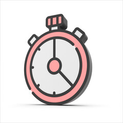 Watch Symbol Logo 3D Illustration