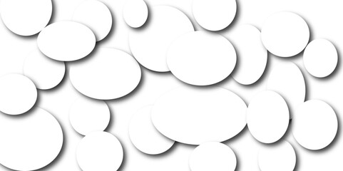 Fototapeta premium Modern abstract white background with circles. Abstract white geometric circle ring background with shadow. You can use for add, poster, design artwork, template, banner, wallpaper.