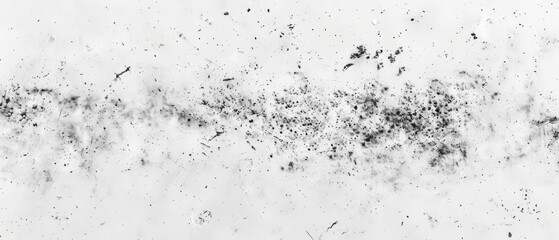 Pencil sketch style, panoramic close-up, high detail scan of dust accumulation, on white background, Generative AI