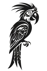 Fototapeta premium Silhouette Parrot
