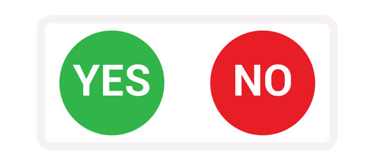 Yes or No Buttons Click: Royalty-Free Pressing Button Illustration