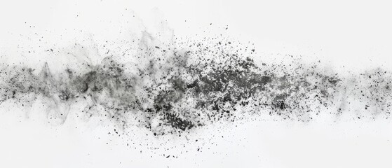 Fototapeta premium Pencil sketch style, panoramic close-up, high detail scan of dusty streaks, on white background, Generative AI