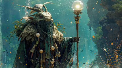 kuo-toa archpriest, aquatic, leader, sacred, designs, fantasy  Fantasy wallpaper, rpg  landscape