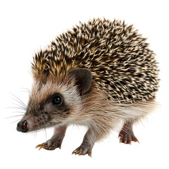 Obraz premium Photo of Hedgehog isolated on transparent background