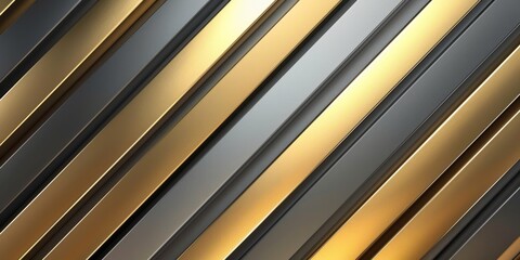 Obraz premium Elegant Gold Luxury Background with Gray Diagonal Stripes and Subtle Dynamic Abstract BG. Stylish Geometric New Form. Versatile Minimal 3D Modern Background for Stunning Luxury Business Template, Mark