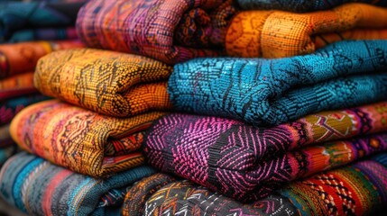 Design a blank featuring the vibrant colors and patterns of Mexican textiles like sarapes and rebozos.