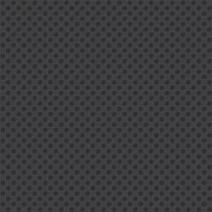 Abstract black geometric texture, seamless pattern of small rings or pixels in gray and black colors. Perforated metal mesh dark background