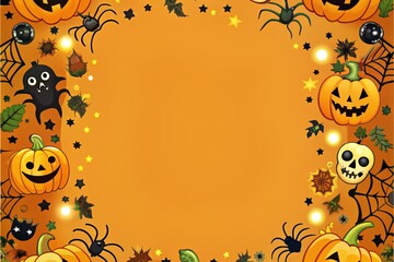 halloween background with pumpkin