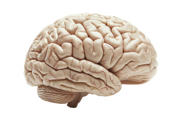 Human Brain Isolated On White Background
