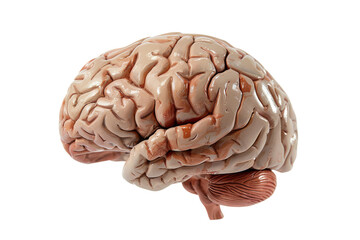 Human Brain Model Isolated On White Background
