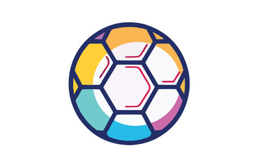 Fototapeta premium Futbol color icon vector, isolated on white background. Beautiful futbol icon.
