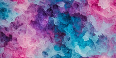 Fototapeta premium Abstract layers of pink, purple, and blue tulle fabric