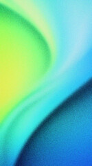 light blue to turquoise to lime green abstract curvy grainy texture gradient background wallpaper